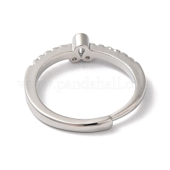 Rack Plating Brass Clear Cubic Zirconia Constellation Adjustable Rings for Women&nbsp;RJEW-S407-08P-10