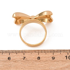 304ステンレススチール指輪  蝶結び  ゴールドカラー  usサイズ7 1/4(17.5mm)&nbsp;LS-SA-CBA751F-01G