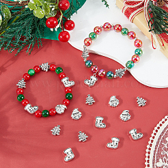 30Pcs 3 Styles Tibetan Style Alloy Beads&nbsp;FIND-SC0020-99A