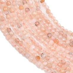 天然マルチムーンストーン ビーズ 連売り  多面カット  ラウンド  2mm  穴：0.5mm  約215~218個/連  15.08''~15.35''（38.3~39センチメートル）&nbsp;G-RM250104-B2