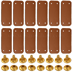 20Pcs Rectangle Imitation Leather Labels with Holes&nbsp;FIND-CY0002-42