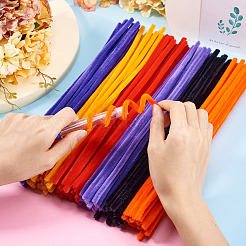 150個 6色 DIY ぬいぐるみスティック  シェニール織の茎  パイプクリーナー  子供の工作材料人形作り  ハロウィーンの色  ミックスカラー  300x6mm  25個/カラー&nbsp;FIND-TA0005-80