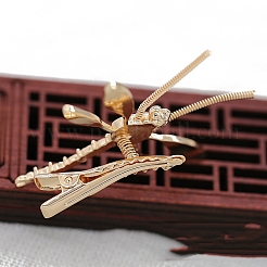 Brass Alligator Hair Clip Fingdings&nbsp;PW-WGBDE28-01