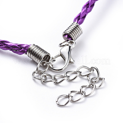Trendy Braided Imitation Leather Necklace Making&nbsp;NJEW-S105-M