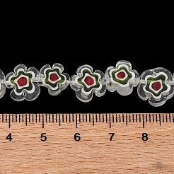 Handmade Millefiori Lampwork Beads Strands&nbsp;LAMP-G164-03N