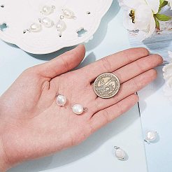 天然養殖淡水パールペンダント  真鍮パーツ  乳白色  16x9~10mm  穴：3mm  10個/箱&nbsp;PEAR-PH0001-01