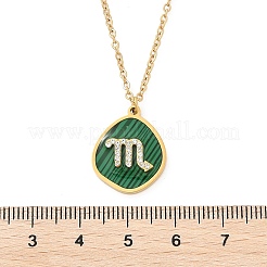 304 Stainless Steel Micro Pave Cubic Zirconia constellation Pendant Necklaces&nbsp;NJEW-R021-01G-06