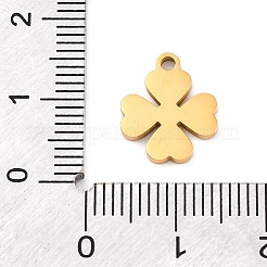 304ステンレススチールエナメルチャーム  レーザー切断  花のチャーム  ゴールドカラー  ブラック  13x11x1.5mm  穴：1.6mm&nbsp;STAS-Q338-05G