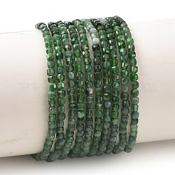 天然ミャンマー玉玉連売り  ファセットテーブルカットキューブビーズ  2.5x2.5x2mm  穴：0.5mm  約195~197個/連  15.35''~15.55''（39~39.5センチメートル）&nbsp;G-K376-D02-2.5x2.5mm