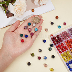 240Pcs 24 Colors Pave Disco Ball Beads&nbsp;RB-PA0001-09B