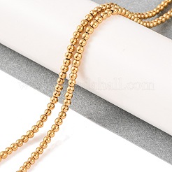 Electroplated Synthetic Non-magnetic Hematite Beads Strands&nbsp;G-H027-C01-01