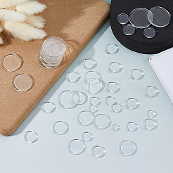 200Pcs 8 Styles Transparent Glass Cabochons&nbsp;GLAA-FH0001-88