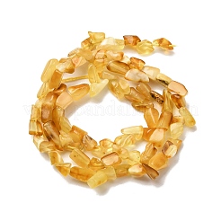 天然琥珀ビーズ連売り  ナゲット  5~9x4~6x3~4.5mm  穴：0.7mm  約75~89個/連  15.35''（39cm）〜15.94''（40.5cm）&nbsp;G-I389-A15
