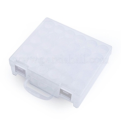 プラスチックビーズ収納ケース  コラム  透明  2.7x4.75cm&nbsp;CON-N012-07