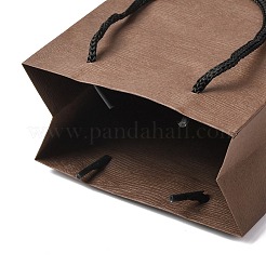 ロープの持ち手が付いた長方形の紙製ギフト収納袋  キャメル  11x5.8x12cm&nbsp;ABAG-A011-01B