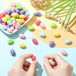 60Pcs 6 Colors Opaque Acrylic European Beads&nbsp;SACR-CJ0001-92