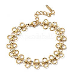 304 Stainless Steel Butterfly Link Chian Bracelets for Women&nbsp;BJEW-B162-01G