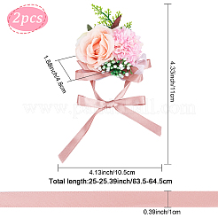 2PCS Silk Wrist Corsage&nbsp;AJEW-CP0001-51D