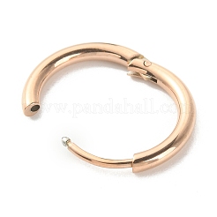 316l サージカルステンレススチール ハギーフープピアス 女の子 女性用  ローズゴールド  12ゲージ  16~16.2x2mm  ピン：0.9mm&nbsp;EJEW-TAC0011-11B-RG