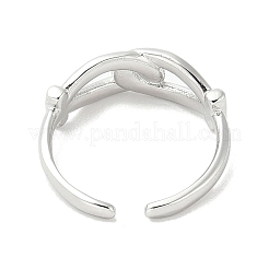 Double Knot Brass Open Cuff Ring for Women&nbsp;LS-RJEW-A040-05P