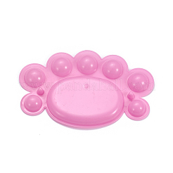 プラスチック水彩オイルパレット  赤ちゃんの足  ピンク  165x102x11mm&nbsp;LS-AJEW-L072-B01