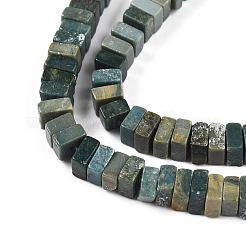 天然寿山翡翠ビーズ連売り  正方形  2~2.5x4~4.5x4~4.5mm  穴：0.8mm  約146~150個/連  14.76~15.16''（37.5~38.5センチメートル）&nbsp;G-T140-55