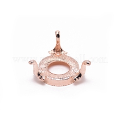 合金ディスプレイホルダー  水晶玉用  ローズゴールド  4x4x1.9cm  内径：2.35のCM&nbsp;ODIS-WH0025-07A-EG