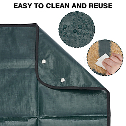 PEガーデニング植栽マット  長方形  濃い緑  1010x1480x0.5~6.5mm&nbsp;AJEW-WH0556-82