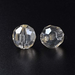 透明なアクリルビーズ  多面カット  サッカー  淡黄色  14x13.5mm  穴：2mm  約330個/500g&nbsp;MACR-S373-101-P08