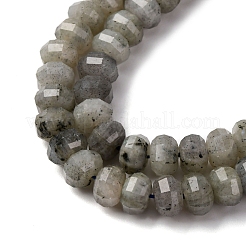 天然石ラブラドライトビーズ連売り  多面カット  カボチャ  8x5mm  穴：1mm  約70~72個/連  14.17''~15.16''（36~38.5センチメートル）&nbsp;G-P587-D13-02