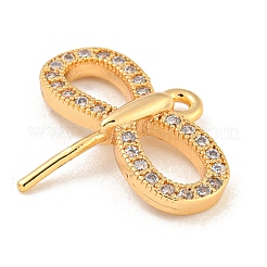 Brass Micro Pave Clear Cubic Zirconia Pendants&nbsp;KK-Z057-03G