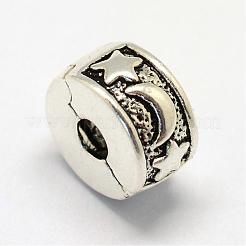 Alloy European Style Clasps&nbsp;PDLC-R001-03AS
