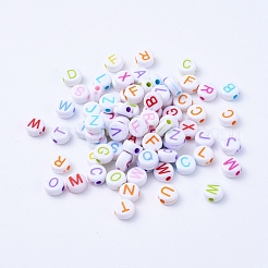 Acrylic Horizontal Hole Letter Beads&nbsp;MACR-R481-M