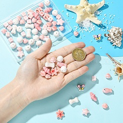 手作りの陶器ビーズ  光沢釉の磁器  混合図形  8.5~20x8.5~16x6.5~11.5mm  穴：1.5~3mm&nbsp;PORC-YW0001-73