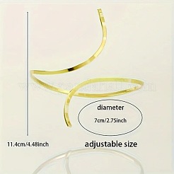 研磨曲げ鉄カフアンクレット  ゴールドカラー  4インチ（100mm）  直径：85mm&nbsp;WG00C9B-01