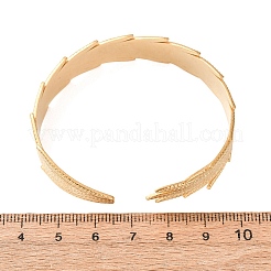 304ステンレススチール製リーフオープンカフバングル女性用  ゴールドカラー  内径：1.93x2.07インチ（4.9x5.25cm）&nbsp;SA-CBABC9E-03G