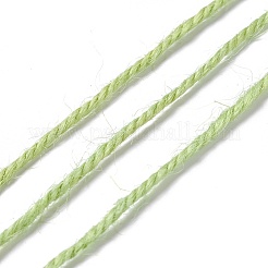 ジュートコード  ジュートストリング  ジュートより糸  ジュエリー作りのための  薄緑  2mm  25 m /ロール&nbsp;OCOR-WH0011-06