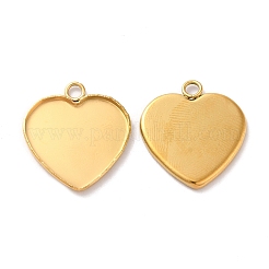 Ion Plating(IP) 304 Stainless Steel Pendant Cabochon Settings&nbsp;STAS-K148-04A-G