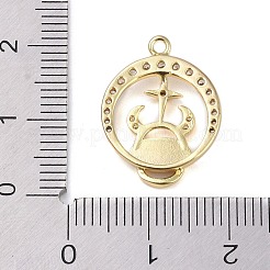 真鍮マイクロパヴェクリアキュービックジルコニアペンダント  十二星座  牡牛座  19x15x3mm  穴：1.5mm&nbsp;LS-FIND-B077-02G-10