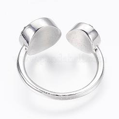 Natural Druzy Agate Cuff Rings&nbsp;RJEW-K017-01P
