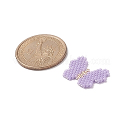 3 個 3 色の手作りみゆき日本の種子ペンダント  織機模様  蝶のチャーム  ミックスカラー  16.5x23x2mm  穴：0.6mm  1pc /カラー&nbsp;PALLOY-MZ00022