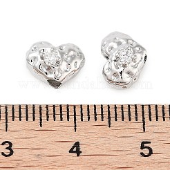Brass Micro Pave Clear Cubic Zirconia Beads&nbsp;KK-Z059-05P