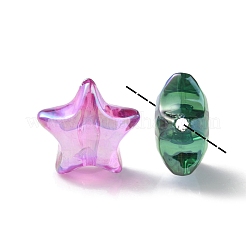UV Plating Rainbow Iridescent Acrylic Beads&nbsp;OACR-K003-010
