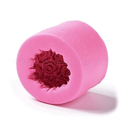 バラの花のボールキャンドル型  DIY食品グレードシリコンモールド  バラの花束の香りのキャンドル作りに  パールピンク  7.5x5.65cm&nbsp;LS-CAND-NH0001-02B