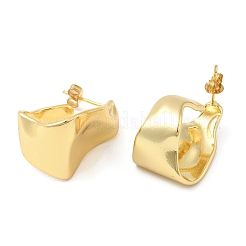 Rack Plating Brass Twist Stud Earrings&nbsp;EJEW-D068-06G
