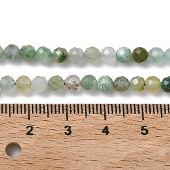 天然石アフリカンジェイドビーズ連売り  多面カット  ラウンド  4mm  穴：0.7mm  約101個/連  15.35''（39センチメートル）&nbsp;X-G-L651-C04-4mm