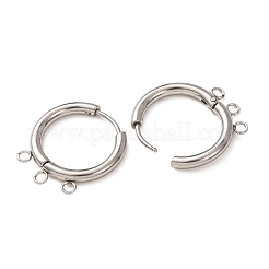 304 Stainless Steel Huggie Hoop Earring Findings&nbsp;STAS-D183-03B-P