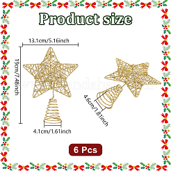 Glitter Iron Christmas Treetop Star Ornament&nbsp;AJEW-WH0031-83