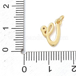 Brass Micro Pave Clear Cubic Zirconia Charms&nbsp;KK-D289-66G-V