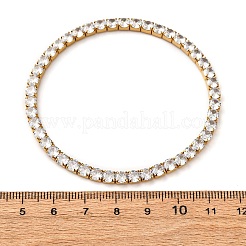 304 Stainless Steel with Clear Cubic Zirconia Link Chain Bracelets for Women&nbsp;BJEW-G754-02G